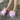 Women's French Retro Square Button Feather High Heels Slipper Pumps