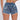 Women's Summer Casual All Match High Waist Denim Shorts with Raw Edge