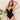 Women's Sexy Black Strapped Push Up One Piece Bathing Monokini Swimsuit