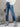 Women's European American Style High Rise Elastic Straight Denim Jeans Pants