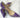 Women's Purple Leather Carved Flowers High Heels Lace-up Pointed Toe Pumps