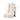 Women's Cowhide Platform Square Toe Super High Heel Side Zipper Belt Buckle Short Boots