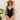 Women's Sexy Black Strapped Push Up One Piece Bathing Monokini Swimsuit