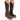 Women's Vintage Punk Handmade Genuine Leather Spliced Slip-On Mid-Calf Boots