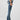 Women's Embroidered European American Style Stretchy Denim Long Slim Straight Pants