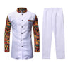 African Shirt Top Pant Set 2 Piece Outfit Set Men Clothes Long Sleeve With Trouser  -  GeraldBlack.com