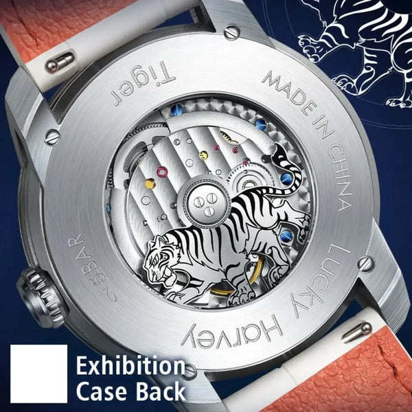 Automatic mechanical movement men Limited Edition Synthetic sapphire White tiger dial waterproof watch  -  GeraldBlack.com