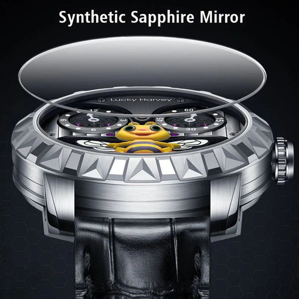 Automatic mechanical movement Synthetic sapphire Bee flapping dial waterproof Limited edition watches for men  -  GeraldBlack.com