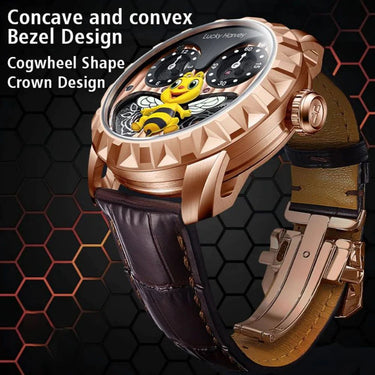Automatic mechanical movement Synthetic sapphire Bee flapping dial waterproof Limited edition watches for men  -  GeraldBlack.com