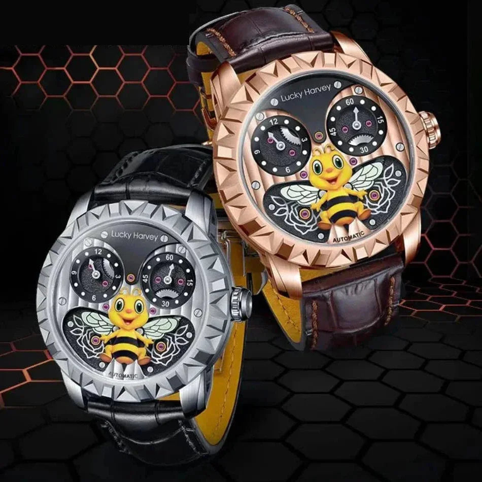 Limited Edition Honey Bee Flapping Dial Waterproof Watch for Men