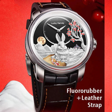 Automatic mechanical movement Synthetic sapphire Rabbit dial waterproof wristwatches for men  -  GeraldBlack.com