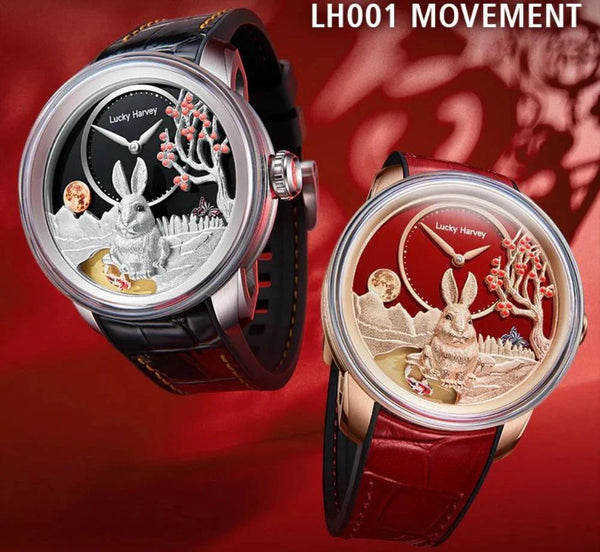 Automatic mechanical movement Synthetic sapphire Rabbit dial waterproof wristwatches for men  -  GeraldBlack.com