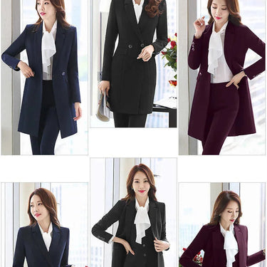 Autumn Winter Formal Business Suits OL Styles Office Work Wear Vest Pants 2pc Suit  -  GeraldBlack.com