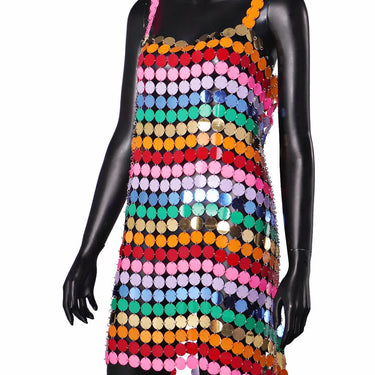 Autumn Women's Sexy Nightclub Handmade Beads Colorful Fashion Dress  -  GeraldBlack.com