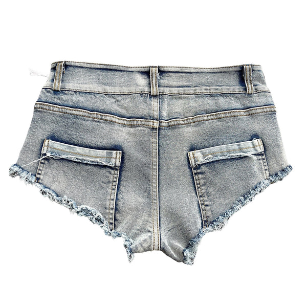 Bandage Sexy Women Denim Polo Dance Jeans Night Club Summer Hollow Out Hole Shorts  -  GeraldBlack.com