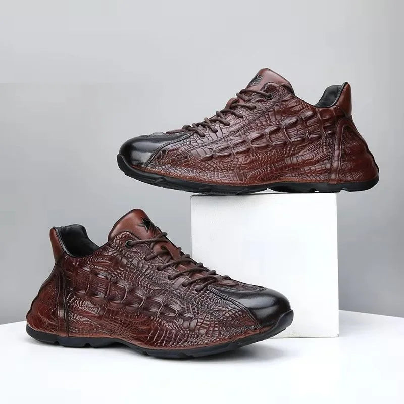 Basic type Genuine Leather casual shoes for men  -  GeraldBlack.com