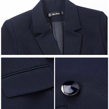 Black Color Autumn Winter Formal Office Work Wear Ladies Blazers Vest Pant 3pcs Set  -  GeraldBlack.com