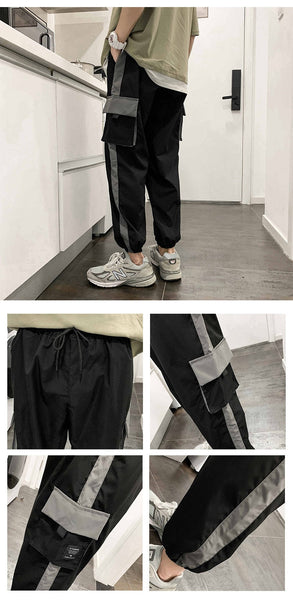 Black Gray Autumn Plus Size Men Thin Design Casual Work Jogging Military Cargo Pants Track Pants Joggers  -  GeraldBlack.com