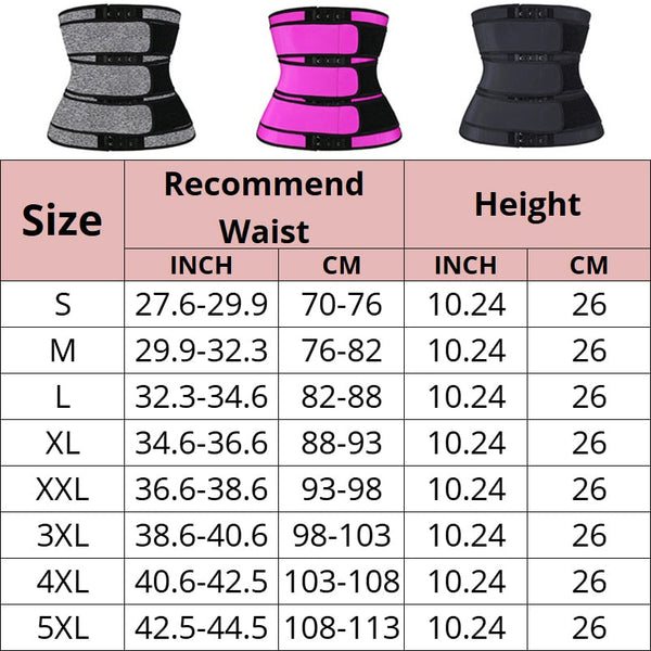 Black Neoprene Sauna Waist Trainer Corset Sweat Compression Body Shaper Slimming Trimme Belts for Women  -  GeraldBlack.com