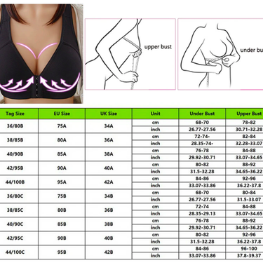 Black Sexy Women's Push Up Plus Size Front Closure Seamless Wire Free Full Cup Bralette Brassiere  -  GeraldBlack.com