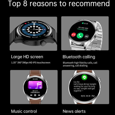 Blood pressure play games music High Resolution BT5.0+3.0 Smartwatch for Men  -  GeraldBlack.com