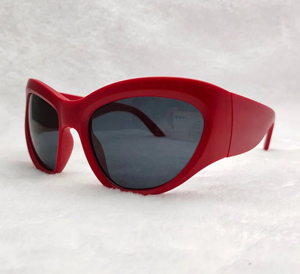Cyber Y2K Sport Women Punk Luxury Wrap Around Sun Glasses UV400 Eyewear Shades Da Sole Donna  -  GeraldBlack.com