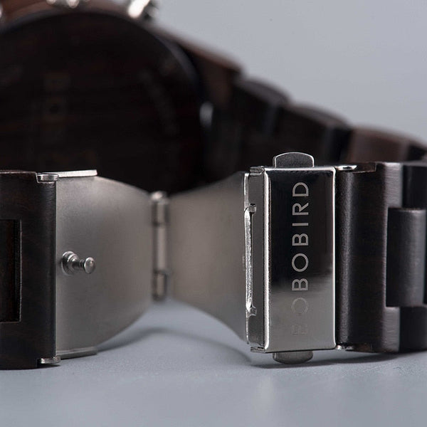 Ebony Watch Luxury Wood Men Wristwatches Date Display Multi-function Great Gift  -  GeraldBlack.com