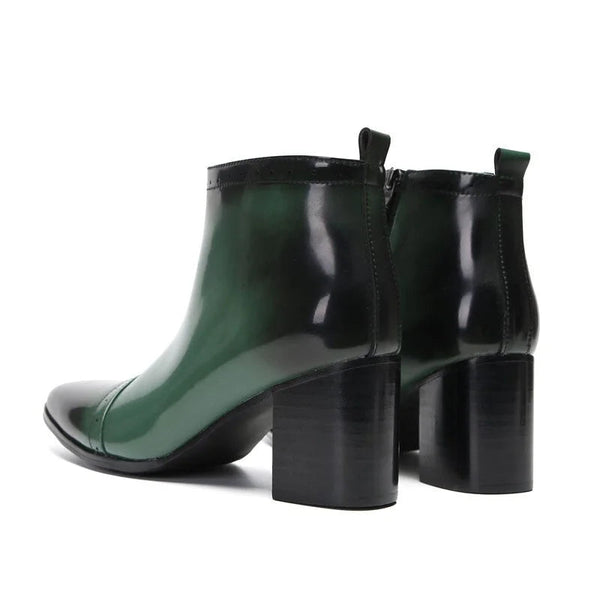 Elegant Men's 7CM High Heels Leather Short Pary Wedding Boots US6-12!  -  GeraldBlack.com