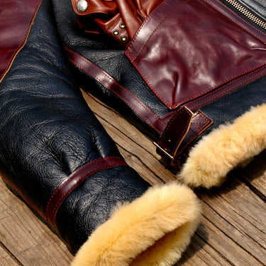 European US Size Super Warm Genuine Sheep Leather Mens Big B3 Shearling Merino Fur Winter Jacket  -  GeraldBlack.com