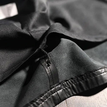 Fashion Men's Retro Slim Top Layer Sheepskin Short Sleeve Leather Lightweight Street Coat  -  GeraldBlack.com