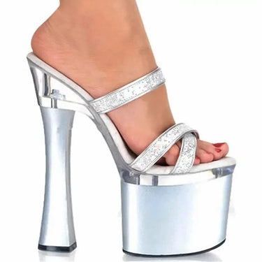Fashion Sexy Open Toe Shoe 18cm Sexy High Heeled 7 Inch Performance Summer Shoes Exotic Pumps Dancer Shoes  -  GeraldBlack.com