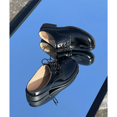 Fashion Shining Black Men's Split-toe Shoes Summer Cool Young Modern Collocation Casual shoes  -  GeraldBlack.com