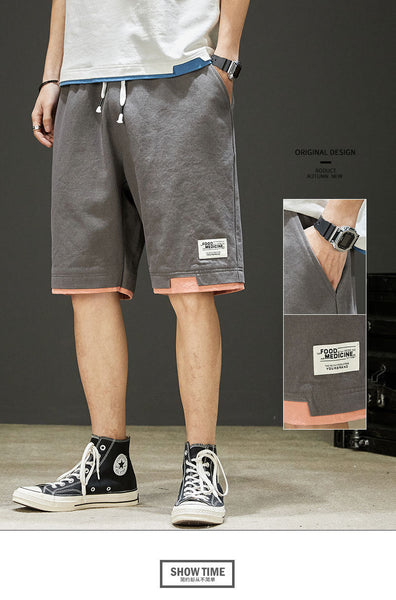 Fashion Summer Beach Men 100% Cotton Youth Casual Sports Loose Sweatpants Drawstring Pocket Short Pants Plus Size 8XL  -  GeraldBlack.com