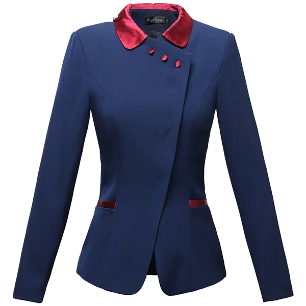 Formal Uniform Designs Skirts Pants and Jackets Coat for Women Business Work Wear Professional with Scarf  -  GeraldBlack.com