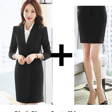 Formal Women Business Suits OL Styles Blazers With Skirt Office Work Wear  -  GeraldBlack.com