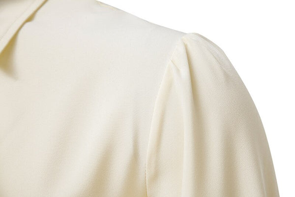 Men's Halloween Ruffle Neck Frill Jabot Collar Long Sleeve Blouse