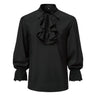 Frill Jabot Collar Halloween Men Ruffle Neck Long Sleeve Victoria Prince Vampire Costume Blouse Shirt  -  GeraldBlack.com