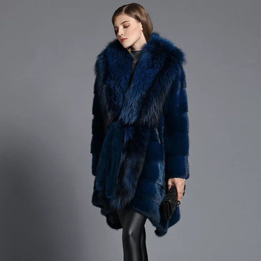 Full Pelt Fashion Natural Mink Fur Winter Warm Female Jacket With Hood  -  GeraldBlack.com