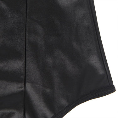 Garter Leather Babydoll Sexy Black Plus Size Zipper Sleepwear Lingerie 2 Piece Skirt Set  -  GeraldBlack.com