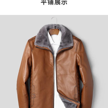 Genuine Leather Men Real Fur Mink Fur Liner First Layer Winter Coat  -  GeraldBlack.com