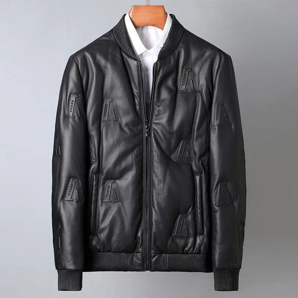 Genuine Leather Men's Down Clothes Lightweight Sheepskin Street Style Jacket  -  GeraldBlack.com