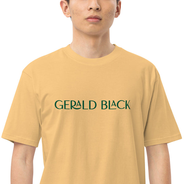 Gerald Black Premium Heavyweight Black Statement T-Shirt for Men KGN  -  GeraldBlack.com