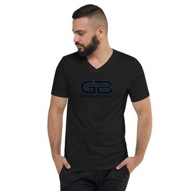 Gerald Black Signature Unisex Short Sleeve V-Neck T-Shirt BlkBL  -  GeraldBlack.com