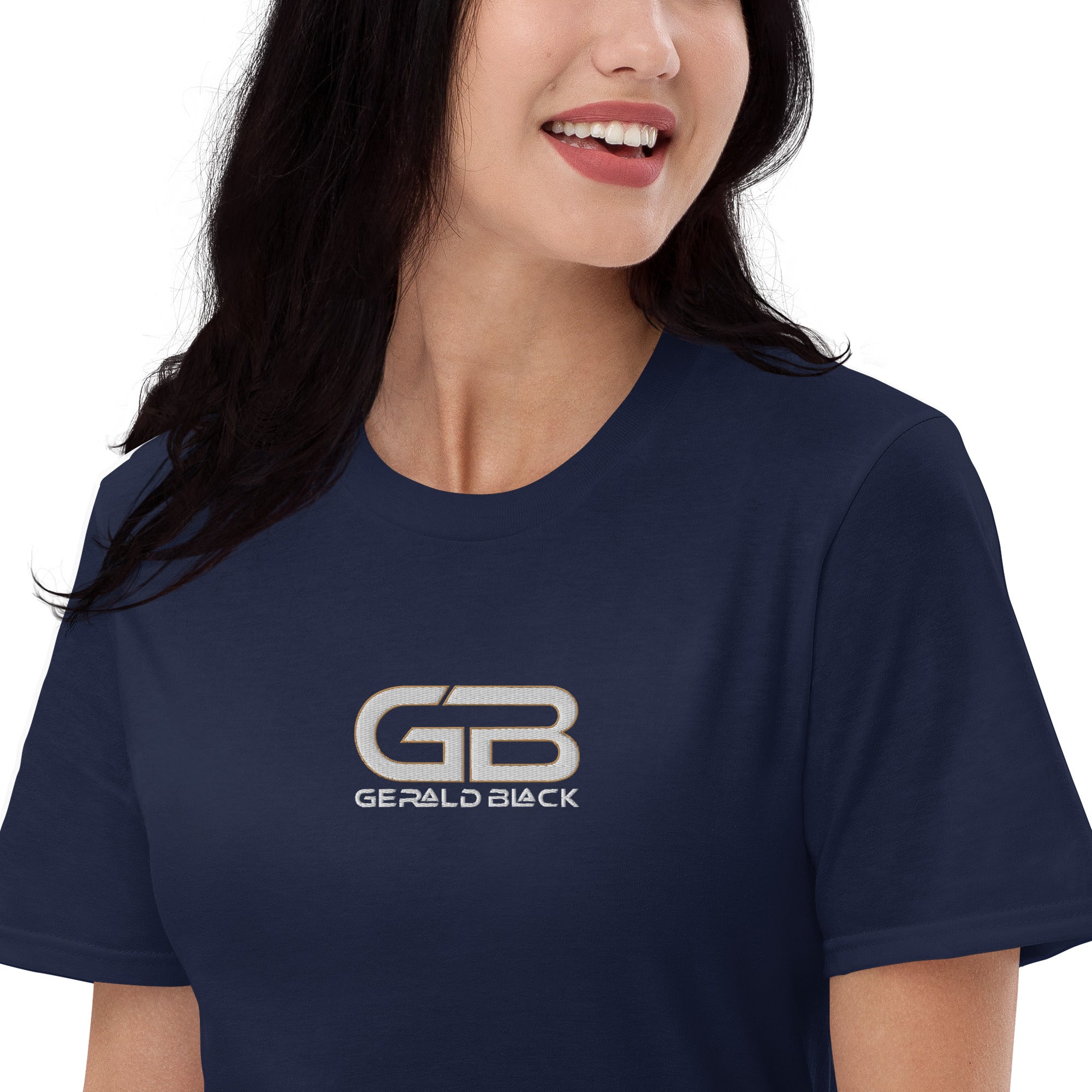 Gerald Black Unisex Embroidered Gold Label Short-Sleeve T-Shirt GBRWN  -  GeraldBlack.com