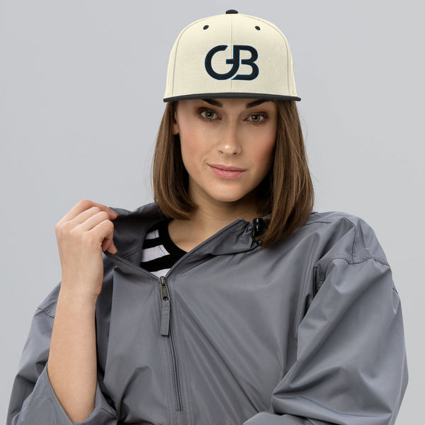 Gerald Black Unisex Snapback GB Logo Flat Brim Hat BlkB  -  GeraldBlack.com