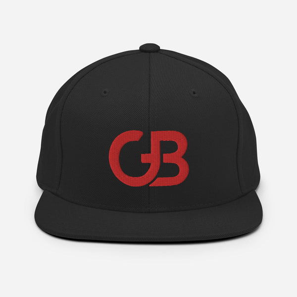 Gerald Black Unisex Snapback GB Logo Halo Flat Brim Hat RD  -  GeraldBlack.com