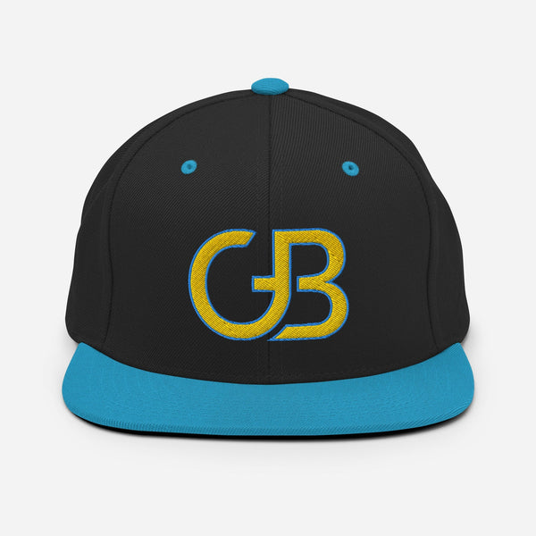 Gerald Black Unisex Snapback GB Logo Halo Flat Brim Hat YelLtB  -  GeraldBlack.com