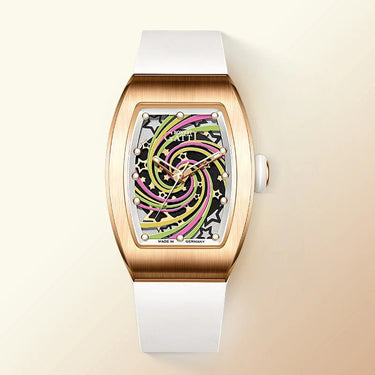 Gold Watch Women's Watches Luxury Mechanical Sapphire Rubber Glass Ladies Automatic Waterproof Wristwatch  -  GeraldBlack.com