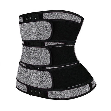 Gray Neoprene Sauna Waist Trainer Corset Sweat Compression Body Shaper Slimming Trimme Belts for Women  -  GeraldBlack.com