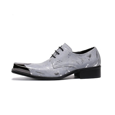Handmade Men's Genuine Leather Lace-up Square Toe Party Wedding Oxford Shoes  -  GeraldBlack.com
